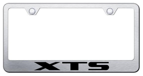 Cadillac XTS Brushed Stainless Steel Laser Etched Standard License Frame - LF.XTS.ES