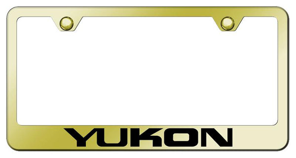 GMC Yukon Gold Laser Etched Standard License Frame - LF.YUK.EG