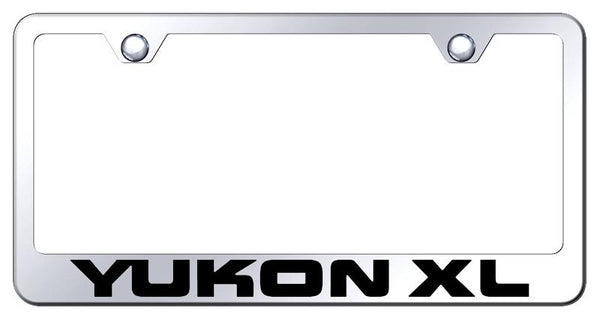 GMC Yukon XL Chrome Laser Etched Standard License Frame - LF.YXL.EC