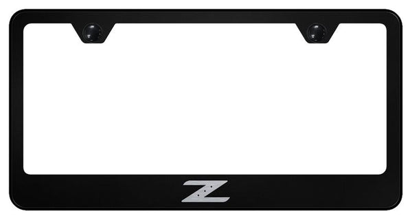 Nissan Z Black Laser Etched Standard License Frame - LF.Z.EB