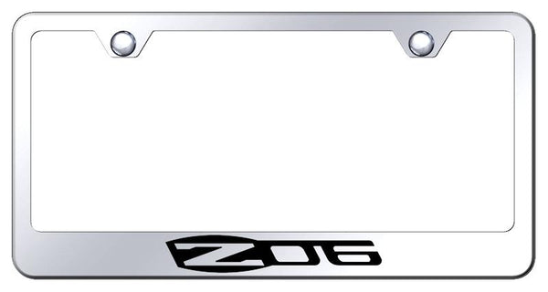 Chevrolet Corvette Z06 Chrome Laser Etched Standard License Frame - LF.Z06.EC