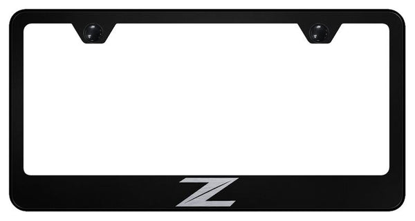 Nissan Z Black Laser Etched Standard License Frame - LF.Z2.EB