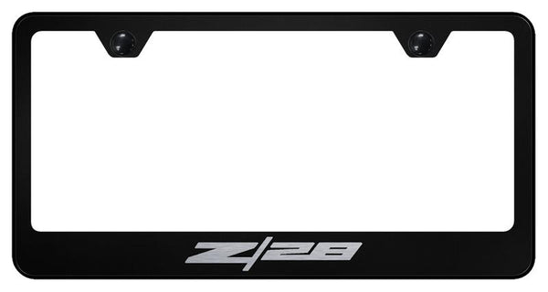 Chevrolet Z28 Black Laser Etched Standard License Frame - LF.Z28.EB