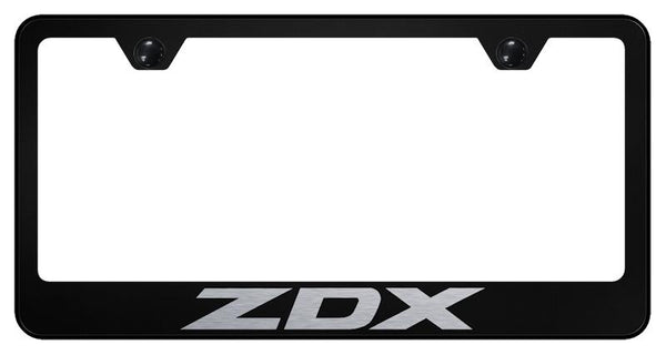 Acura ZDX Black Laser Etched Standard License Frame - LF.ZDX.EB