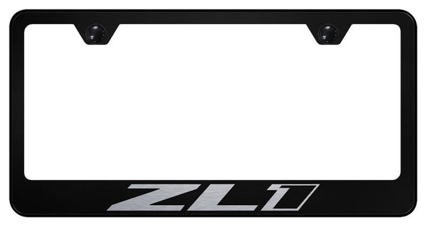 Chevrolet ZL1 Black Laser Etched Standard License Frame - LF.ZL1.EB