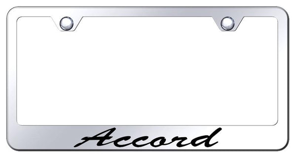 Honda Accord Chrome Laser Etched Standard License Frame - LFS.ACC.EC