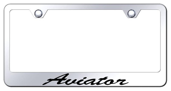 Lincoln Aviator Chrome Laser Etched Standard License Frame - LFS.AVI.EC