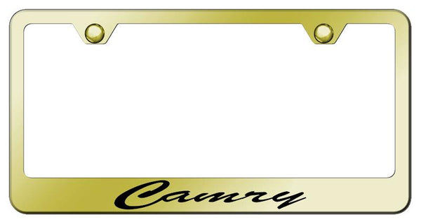 Toyota Camry Gold Laser Etched Standard License Frame - LFS.CAM.EG