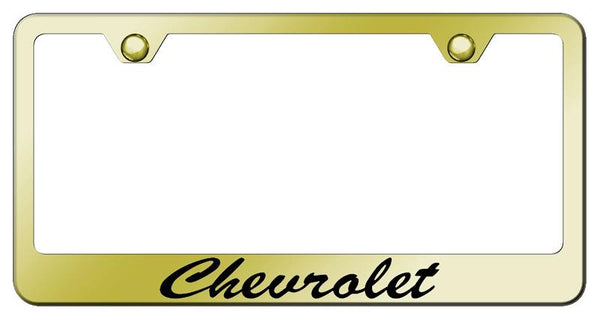 Chevrolet Chevrolet Gold Laser Etched Standard License Frame - LFS.CHV.EG