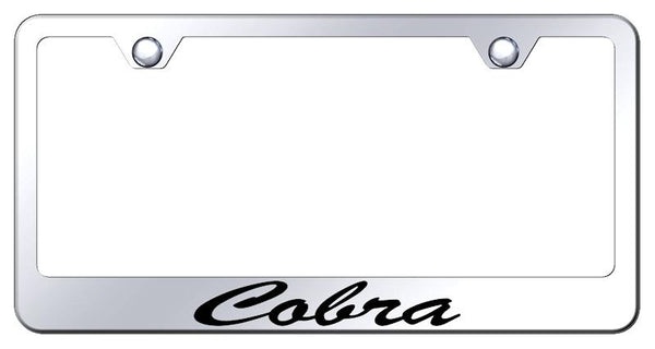 Ford Cobra Chrome Laser Etched Standard License Frame - LFS.COB.EC