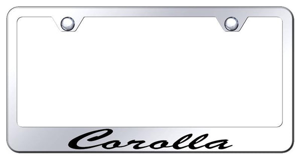 Toyota Corolla Chrome Laser Etched Standard License Frame - LFS.COR.EC