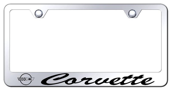 Chevrolet Corvette C4 Chrome Laser Etched Standard License Frame - LFS.COV4.EC