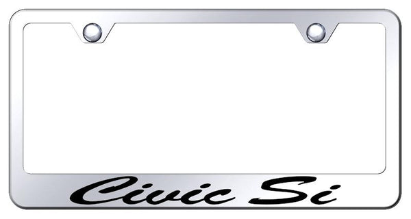 Honda Civic SI Chrome Laser Etched Standard License Frame - LFS.CSI.EC