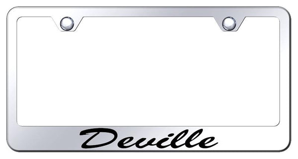 Cadillac Deville Chrome Laser Etched Standard License Frame - LFS.DEV.EC