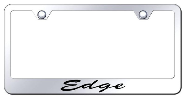 Ford Edge Chrome Laser Etched Standard License Frame - LFS.EDG.EC