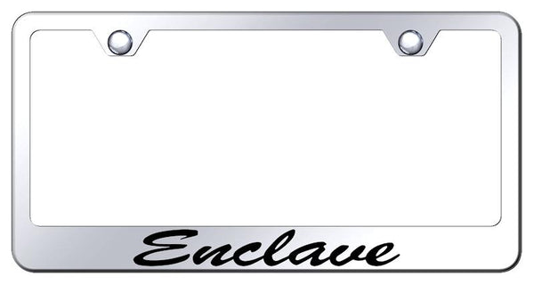 Buick Enclave Chrome Laser Etched Standard License Frame - LFS.ENC.EC