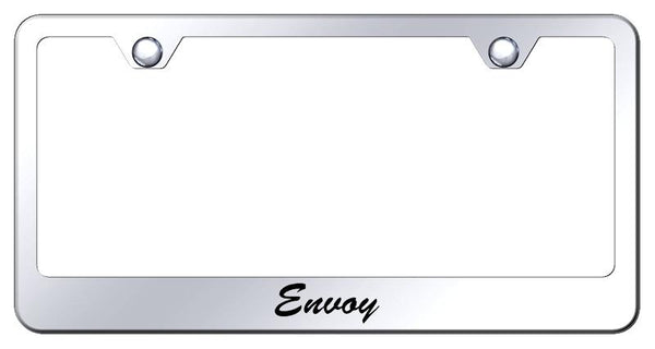 GMC Envoy Chrome Laser Etched Standard License Frame - LFS.ENV.EC