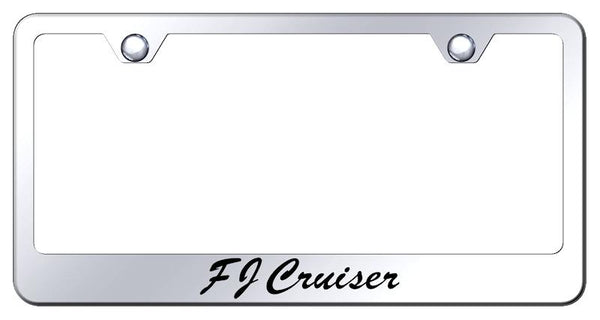 Toyota FJ Cruiser Chrome Laser Etched Standard License Frame - LFS.FJC.EC