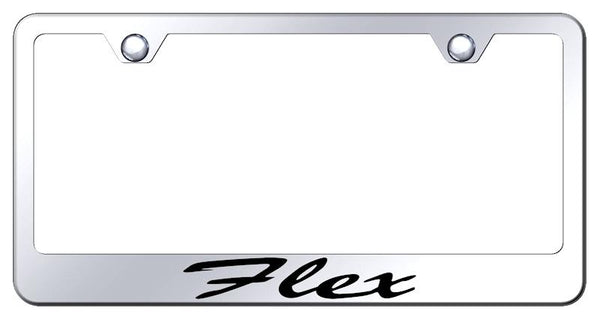 Ford Flex Chrome Laser Etched Standard License Frame - LFS.FLEX.EC