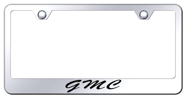 GMC GMC Chrome Laser Etched Standard License Frame - LFS.GMC.EC