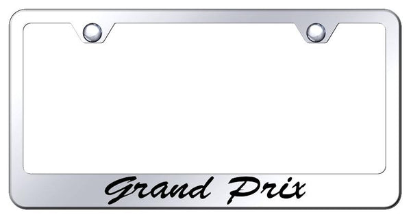 Pontiac Grand Prix Chrome Laser Etched Standard License Frame - LFS.GPR.EC