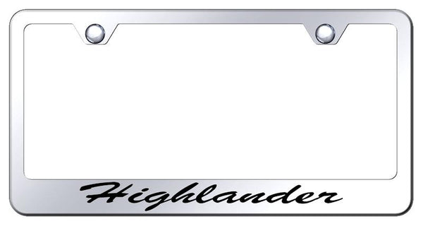 Toyota Highlander Chrome Laser Etched Standard License Frame - LFS.HIL.EC