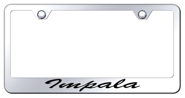 Chevrolet Impala Chrome Laser Etched Standard License Frame - LFS.IMP.EC