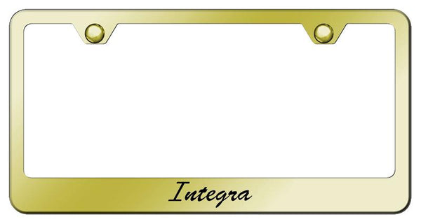 Acura Integra Gold Laser Etched Standard License Frame - LFS.INT.EG