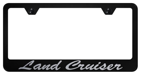 Toyota Land Cruiser Black Laser Etched Standard License Frame - LFS.LAC.EB