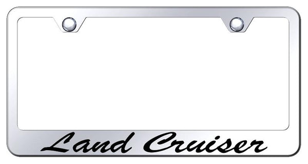 Toyota Land Cruiser Chrome Laser Etched Standard License Frame - LFS.LAC.EC