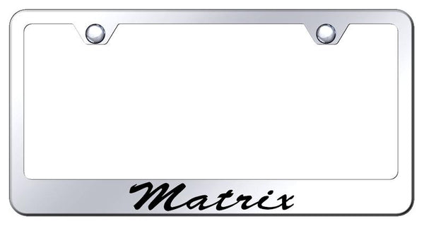 Toyota Matrix Chrome Laser Etched Standard License Frame - LFS.MAT.EC