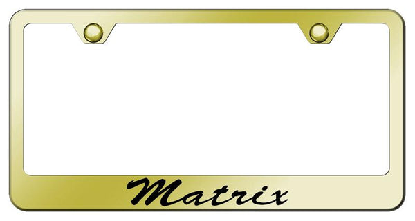 Toyota Matrix Gold Laser Etched Standard License Frame - LFS.MAT.EG