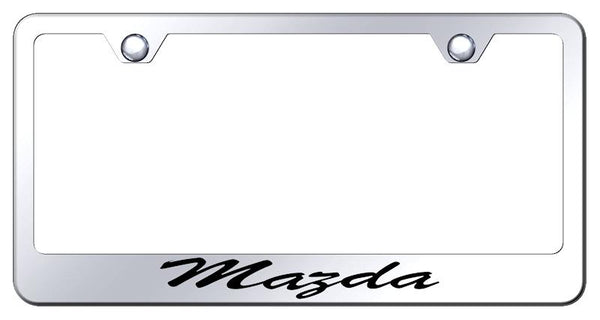 Mazda Mazda Chrome Laser Etched Standard License Frame - LFS.MAZ.EC