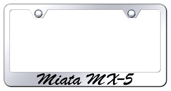 Mazda Miata MX5 Chrome Laser Etched Standard License Frame - LFS.MIA.EC