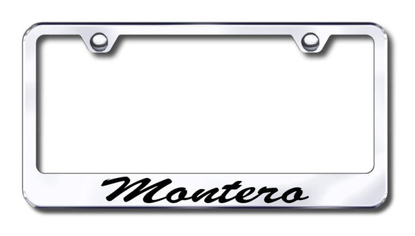 Mitsubishi Montero Chrome Laser Etched Standard License Frame - LFS.MON.EC