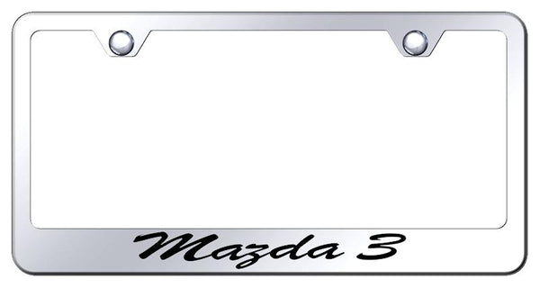 Mazda Mazda3 Chrome Laser Etched Standard License Frame - LFS.MZ3.EC