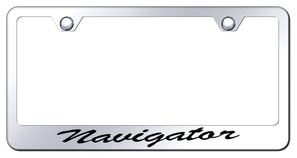 Lincoln Navigator Chrome Laser Etched Standard License Frame - LFS.NAV.EC