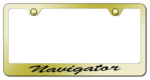 Lincoln Navigator Gold Laser Etched Standard License Frame - LFS.NAV.EG