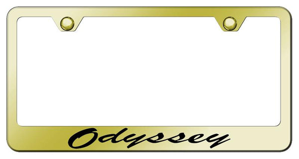 Honda Odyssey Gold Laser Etched Standard License Frame - LFS.ODY.EG