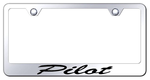 Honda Pilot Chrome Laser Etched Standard License Frame - LFS.PIL.EC