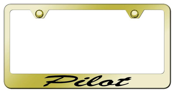 Honda Pilot Gold Laser Etched Standard License Frame - LFS.PIL.EG