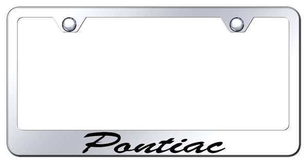 Pontiac Pontiac Chrome Laser Etched Standard License Frame - LFS.PON.EC