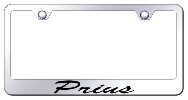 Toyota Prius Chrome Laser Etched Standard License Frame - LFS.PRI.EC