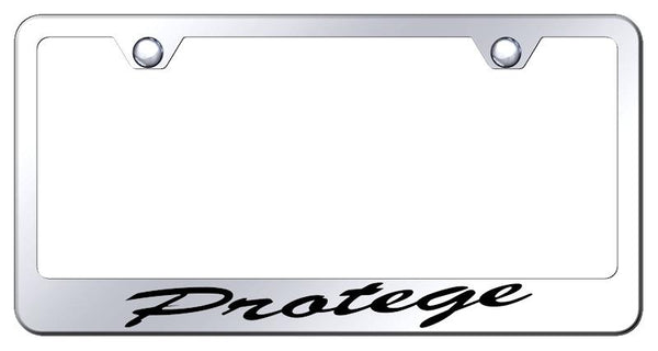 Mazda Protege Chrome Laser Etched Standard License Frame - LFS.PRO.EC