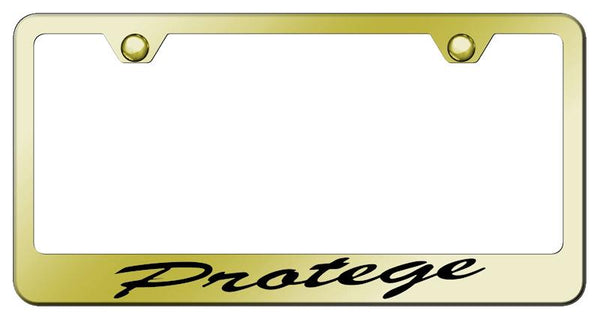 Mazda Protege Gold Laser Etched Standard License Frame - LFS.PRO.EG