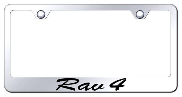 Toyota Rav4 Chrome Laser Etched Standard License Frame - LFS.RAV.EC