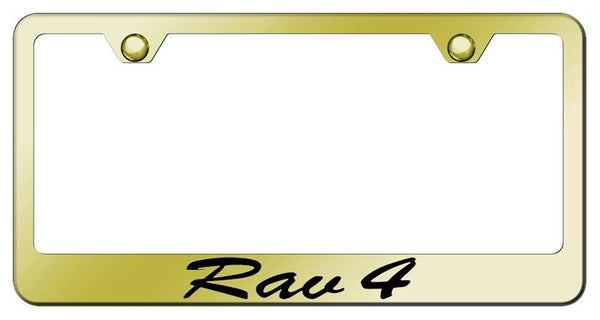 Toyota Rav4 Gold Laser Etched Standard License Frame - LFS.RAV.EG