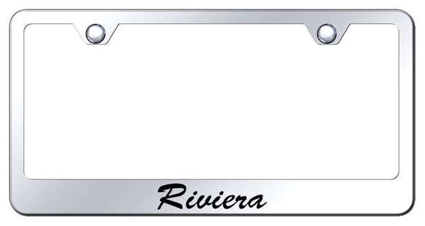 Buick Riviera Chrome Laser Etched Standard License Frame - LFS.RIV.EC