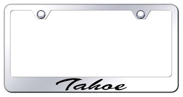 Chevrolet Tahoe Chrome Laser Etched Standard License Frame - LFS.TAH.EC