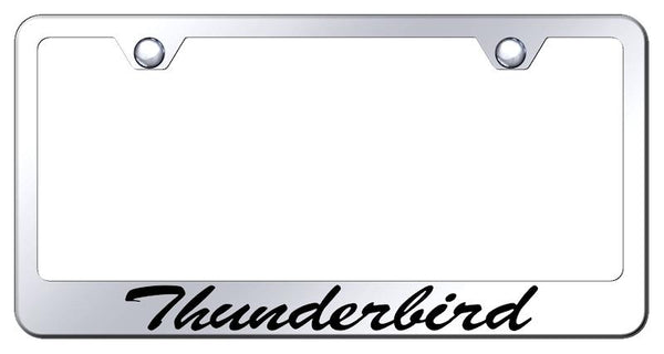 Ford Thunderbird Chrome Laser Etched Standard License Frame - LFS.THU.EC